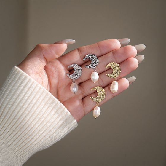 Boucles d'Oreilles Croissant de Lune