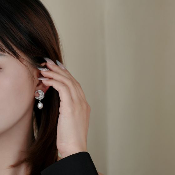 Boucles d'Oreilles Croissant de Lune