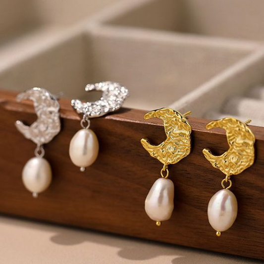 Boucles d'Oreilles Croissant de Lune